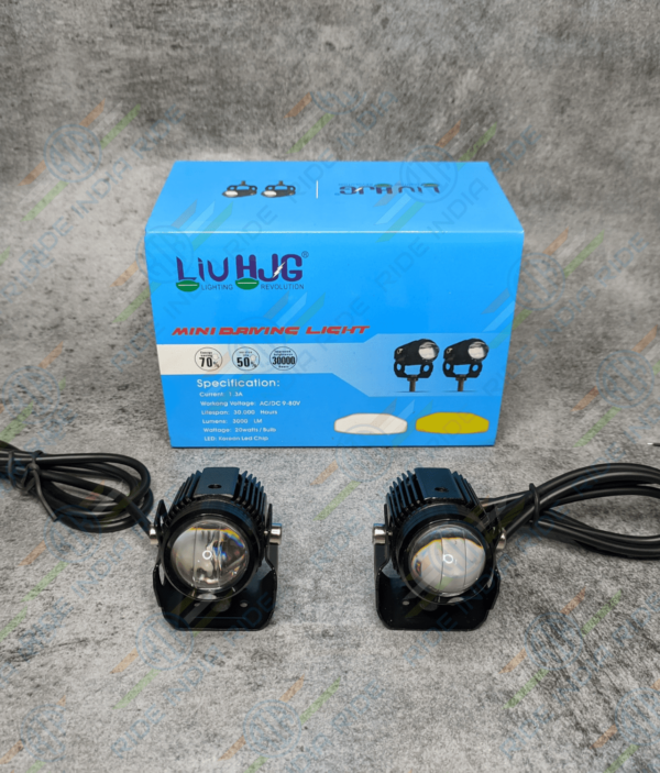 HJG Mini Driving Lights 40W Fog Lights Dual Colour For All Bikes Motorcycles Cars Jeeps