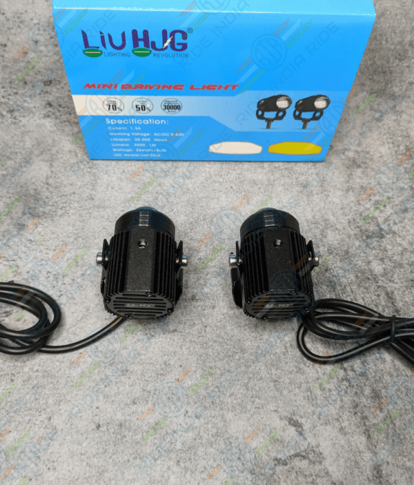 HJG Mini Driving Lights 40W Fog Lights Dual Colour For All Bikes Motorcycles Cars Jeeps