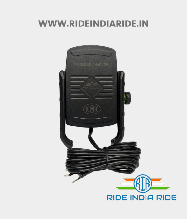 RIDE INDIA RIDE R9 Jaw-Grip Mobile Holder For Bike/Motorcycle/Scooter With 15W Wireless Charger