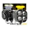 Super 4X4 Fog Lights Projector Spot LED 120W Square Dual Color White/Yellow (2Pcs)