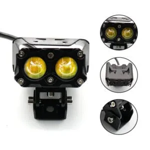 HJG Mega Drive 60W Dual Lens/Dual Color High/Low Yellow/White LED Fog Lights (2 Pc)