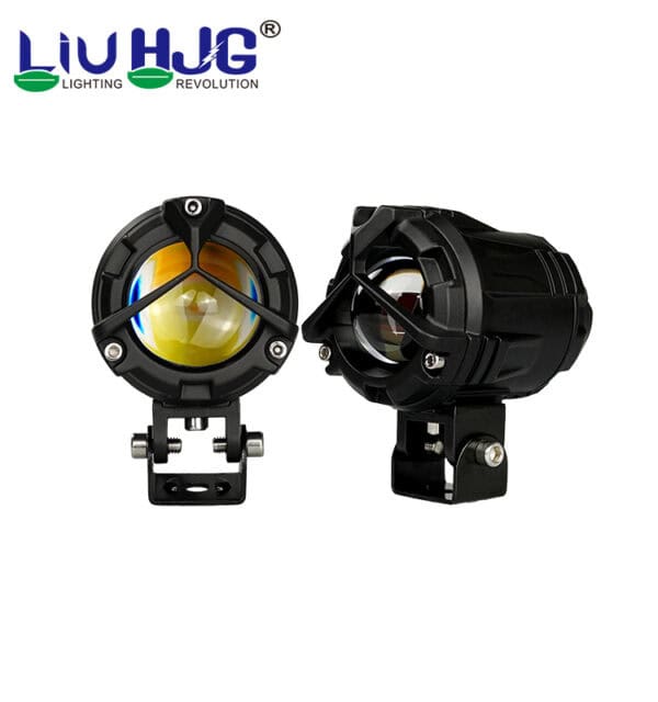 HJG Y Lens Ultra Wide Dual Intensity LED Driving Fog Lights White/Yellow (Pair)