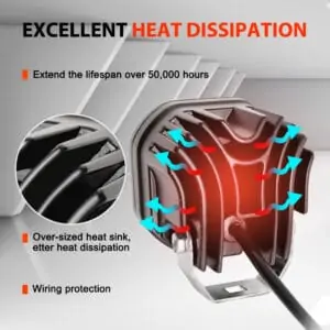 Super 4X4 Fog Lights Projector Spot LED 120W Square Dual Color White/Yellow (2Pcs)