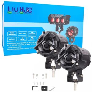 LiuHug LED motorcycle headlight and fog lights kit for enhanced visibility, durable design, IP68 waterproof, high brightness, and long lifespan for safe riding.