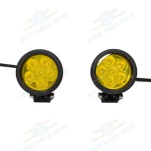 HJG L6X 60W CREE 6 LED Fog Light Auxiliary For Motorcycles With Yellow Filter (2 Pcs)