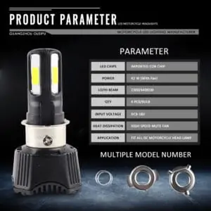 RTD M02H 42W H4 LED Headlight For Universal Bikes/Scooters (1 Piece)