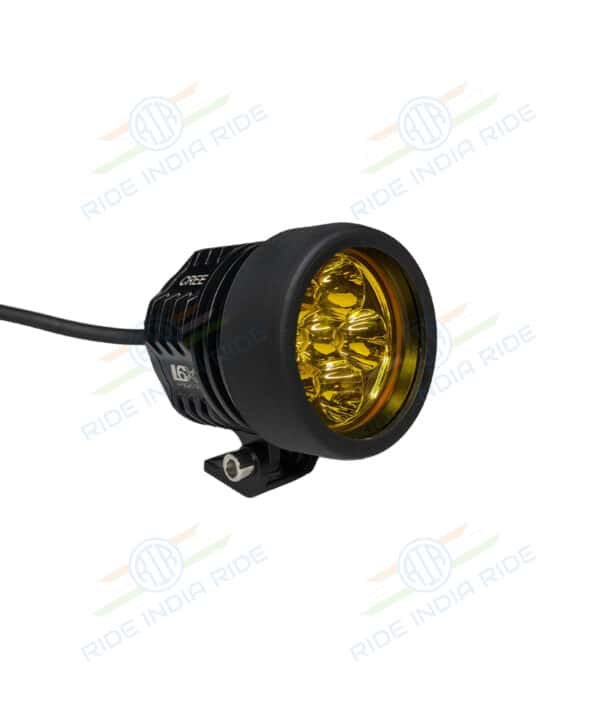 HJG L6X 60W CREE 6 LED Fog Light Auxiliary For Motorcycles With Yellow Filter (2 Pcs)