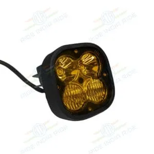HJG 4 LED CREE 60W Combo Spot & Spread Fog Light For All Motorcycles With Yellow Filter Cap