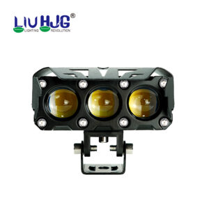 HJG Mega Drive 3 Lens Dual Color Yellow/White LED Fog Lights (2 Pcs)