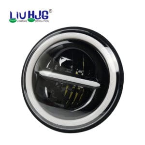 HJG 7 Inch 110W Minus LED Headlight For Royal Enfield, Mahindra Thar, Jeep.