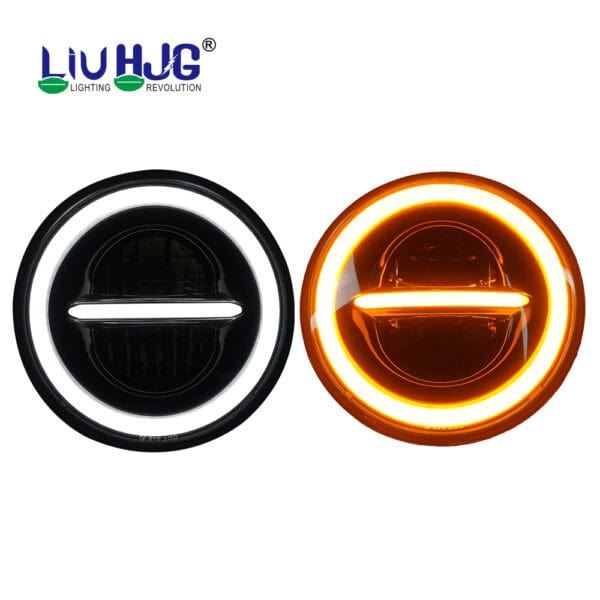 HJG 7 Inch 110W Minus LED Headlight For Royal Enfield, Mahindra Thar, Jeep.