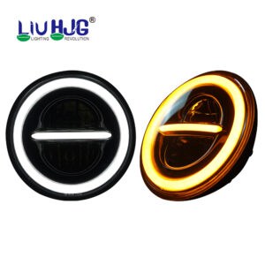 HJG 7 Inch 110W Minus LED Headlight For Royal Enfield, Mahindra Thar, Jeep.