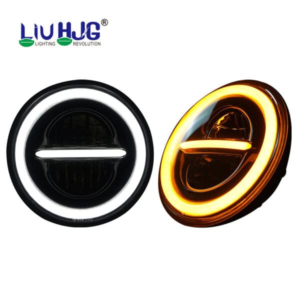 HJG 7 Inch 110W Minus LED Headlight For Royal Enfield, Mahindra Thar, Jeep.