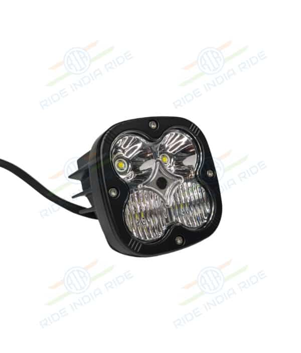 HJG 4 LED CREE 60W Combo Spot & Spread Fog Light For All Motorcycles With Yellow Filter Cap