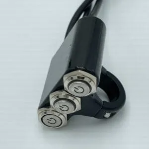 12V Motorcycle Handlebar 3 Switches Blue LED 7/8″ 22mm ON-OFF Headlight Fog Light