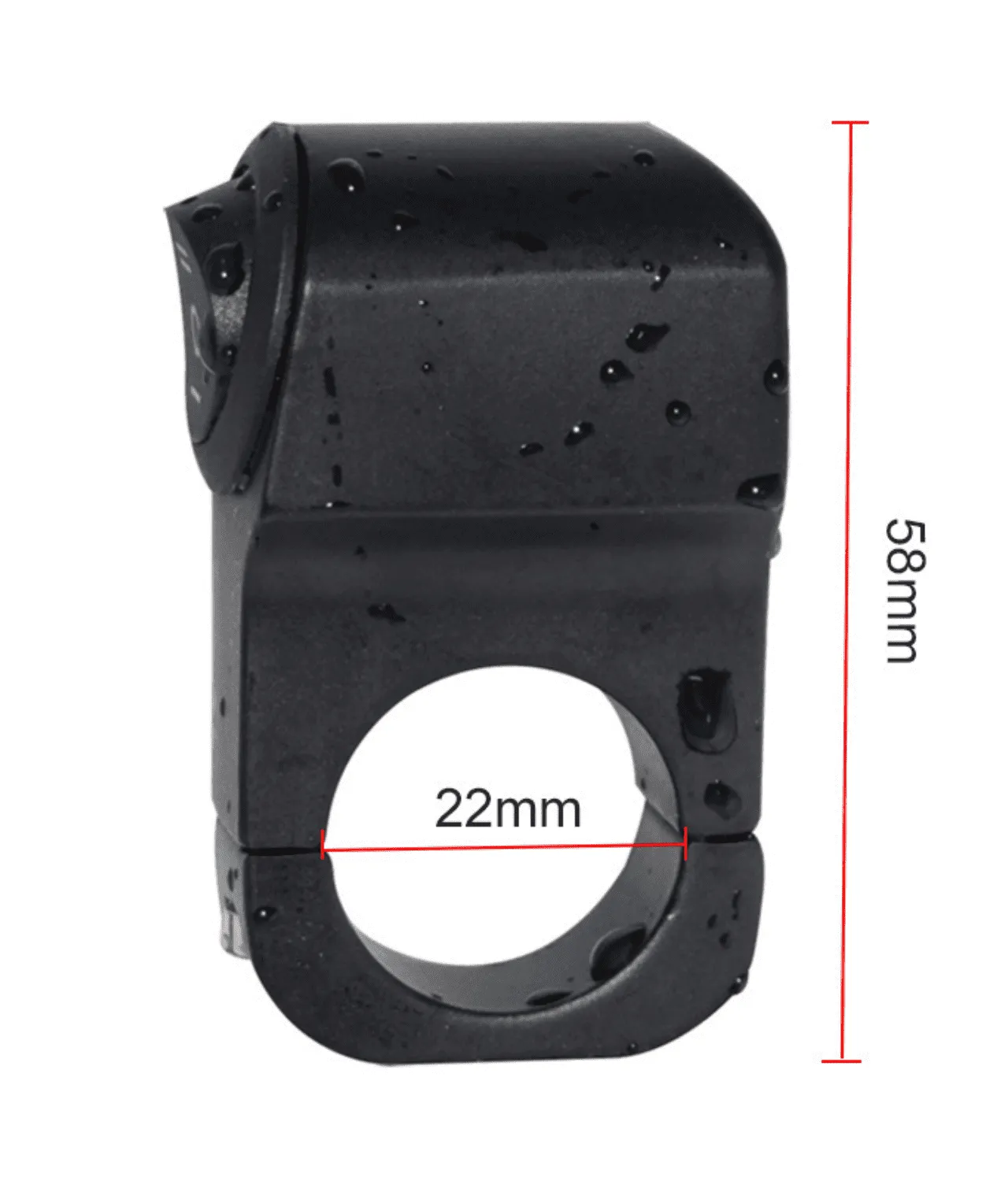 12V Motorcycle Handlebar 3 Way Switch 7/8" ON-OFF-ON Headlight Fog Light Switch