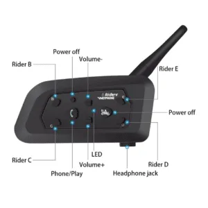 Vnetphone V6 Motorcycle Helmet Bluetooth Intercom