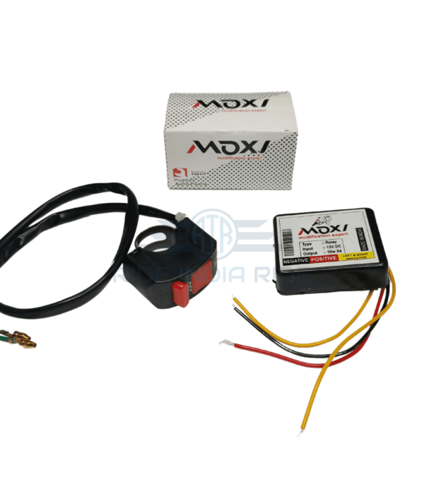 Moxi Hazard Flasher Universal Bike/Scooter 16 Patterns Waterproof For LED/Bulb Indicators (With Switch)
