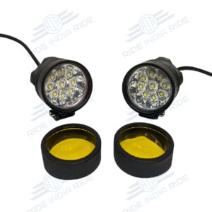 HJG L9X 90W CREE 9 LED Fog Light Auxiliary For Motorcycles With Yellow Filter (2 Pcs)