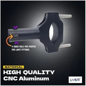 High quality CNC aluminum motorcycle headlight mount with four sides hole for fog light fittings, durable and adjustable. Perfect accessory for bike lighting upgrades.