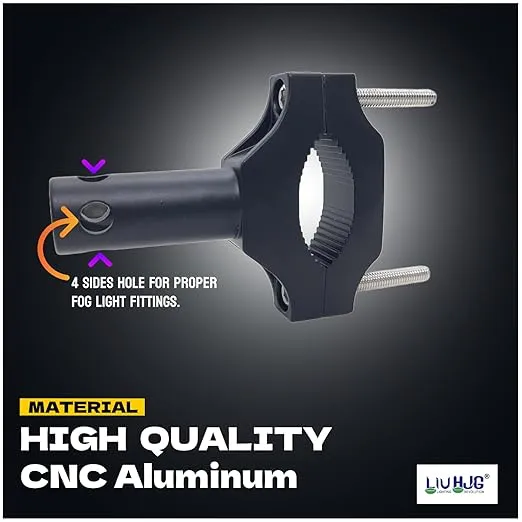 High quality CNC aluminum motorcycle headlight mount with four sides hole for fog light fittings, durable and adjustable. Perfect accessory for bike lighting upgrades.