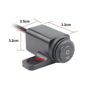 12V Motorcycle Mirror Mount 3 Way Switch 7/8