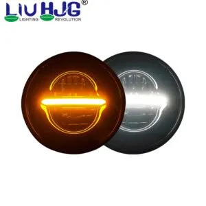 HJG 7 Inch 110W Minus LED Headlight For Royal Enfield, Mahindra Thar, Jeep.