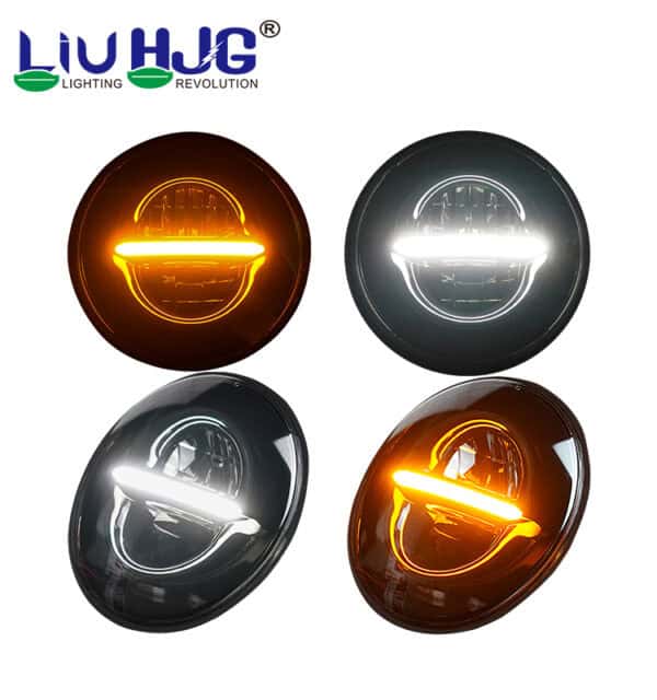 HJG 7 Inch 110W Minus LED Headlight For Royal Enfield, Mahindra Thar, Jeep.