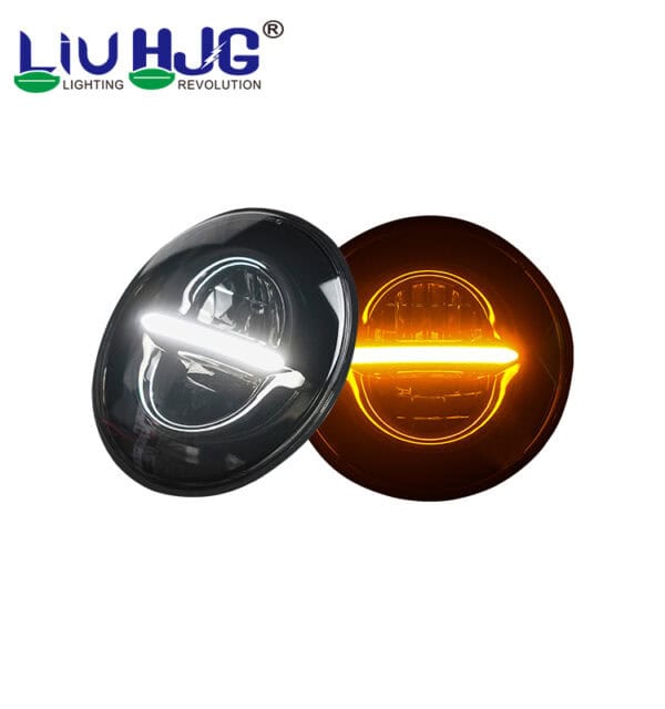 HJG 7 Inch 110W Minus LED Headlight For Royal Enfield, Mahindra Thar, Jeep.