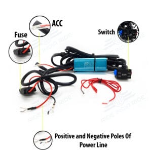 Fog Light Wiring Harness Kit + Fuse + Switch + Relay + Strobe Flasher For Dual Color White/Yellow Lights (Plug N Play) System