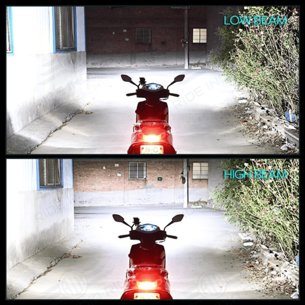 RTD M02S Universal Motorcycle LED Headlight Bulbs H4 HS1 BA20D P15D H6 5000LM 9-80V 50Watts White 6500K High Low Beam