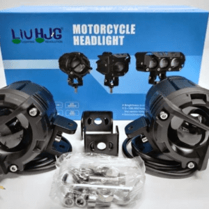 HJG Y Lens Ultra Wide Dual Intensity LED Driving Fog Lights White/Yellow With Plug & Play Strobe Flashing Harness - (Combo)