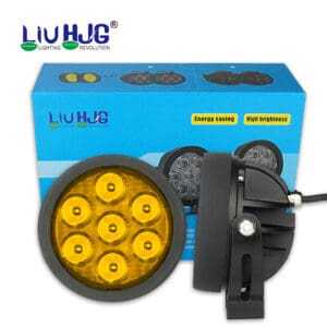 LIU HJG Original 70W Dual Color Yellow/White LED Fog Lights with Yellow Filter Cap for Bikes, Cars, Jeeps