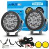 LIU HJG Original 70W Dual Color Yellow/White LED Fog Lights with Yellow Filter Cap for Bikes, Cars, Jeeps (With Harness) (Pack of 2)