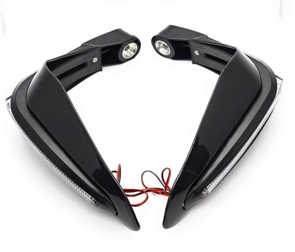 Universal Motorcycle Hand Guard with LED Indicator Light and Wind Deflector for Brake and Clutch Lever