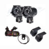 HJG Y Lens Ultra Wide Dual Intensity LED Driving Fog Lights White/Yellow With Wiring Harness Kit & Clamps - (Full Kit)