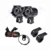 HJG Y Lens Ultra Wide Dual Intensity LED Driving Fog Lights White/Yellow With Wiring Harness Kit & Clamps - (Full Kit)