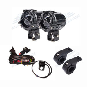 HJG Y Lens Ultra Wide Dual Intensity LED Driving Fog Lights White/Yellow With Wiring Harness Kit & Clamps - (Full Kit)
