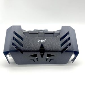 Durable black motorcycle phone holder with ventilation slots for Ride India Ride, perfect for secure, accessible device mounting on bikes during rides.