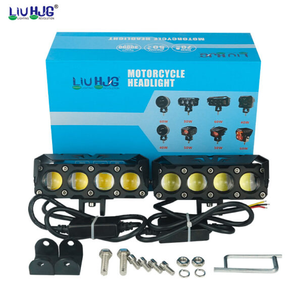 HJG Mega Drive 4 Lens Dual Color Yellow/White LED Fog Lights