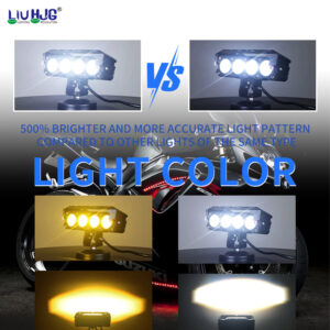 HJG Mega Drive 4 Lens Dual Color Yellow/White LED Fog Lights