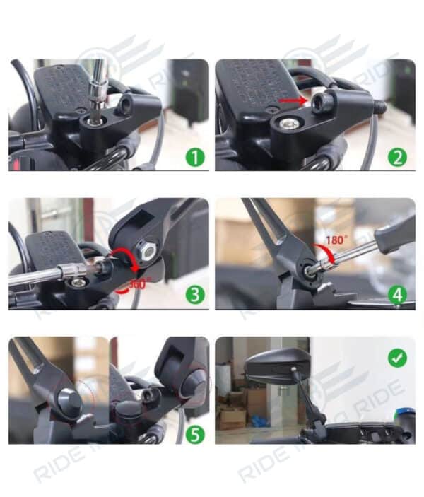 Tanax Napoleon Rearview Mirror Bar End + Regular Mount Anti-glare Universal
