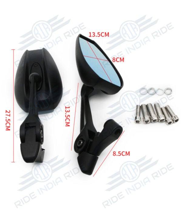 Tanax Napoleon Rearview Mirror Bar End + Regular Mount Anti-glare Universal