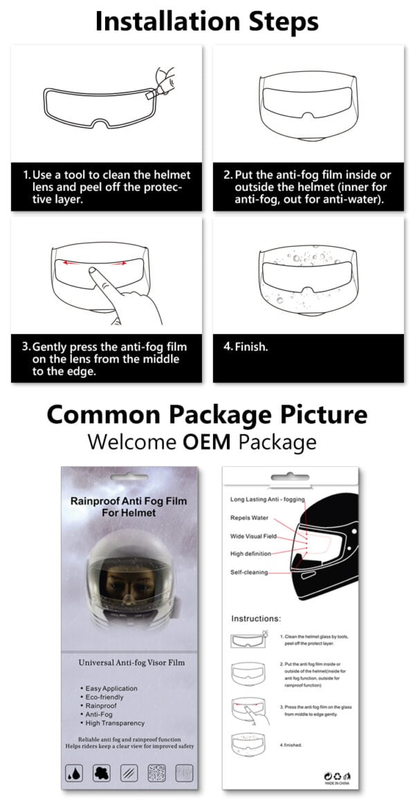 Universal Anti Fog Film For Helmet - Ride India Ride