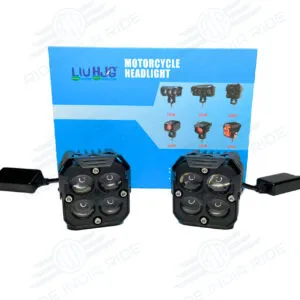 HJG 4X4 (3 in 1) Fog Light 120W (Red + White + Yellow) 4 LED Laser Spotlight For Bike/Car/Thar/Jeep