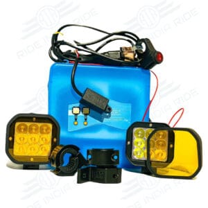 HJG 9 LED 120W fog lights with wiring harness kit & clamps