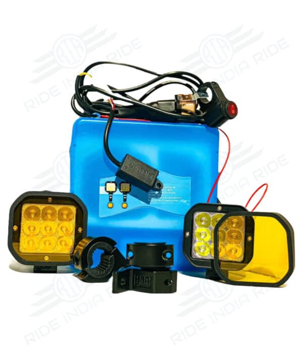 HJG 9 LED 120W fog lights with wiring harness kit & clamps