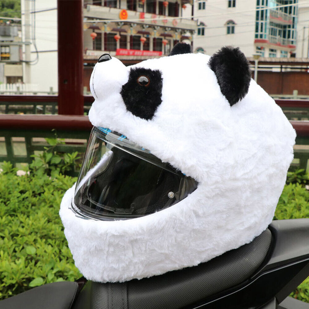 Motorcycle helmet cover funny Panda Only cover Helmet not included Ride India Ride