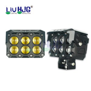 HJG Original Mega Drive 6 Lens Dual Color Yellow/White LED Fog Lights (Pair)