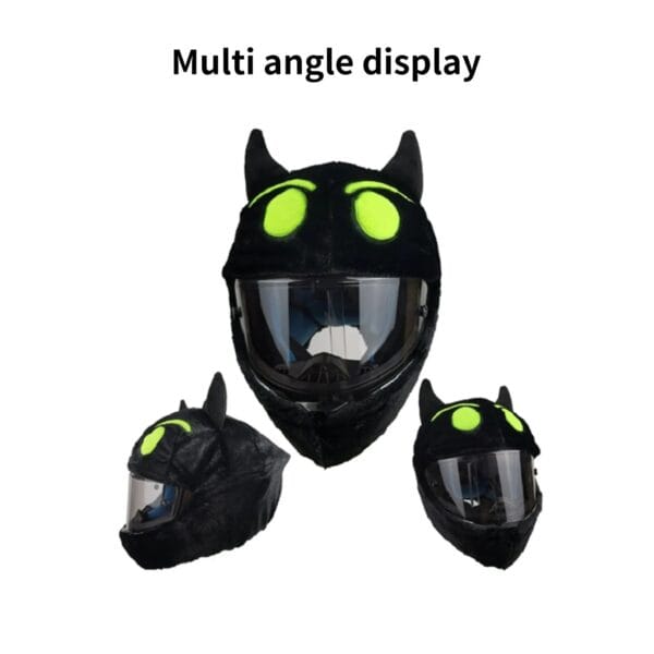 Motorcycle Helmet Cover - Devil Green Eyes
